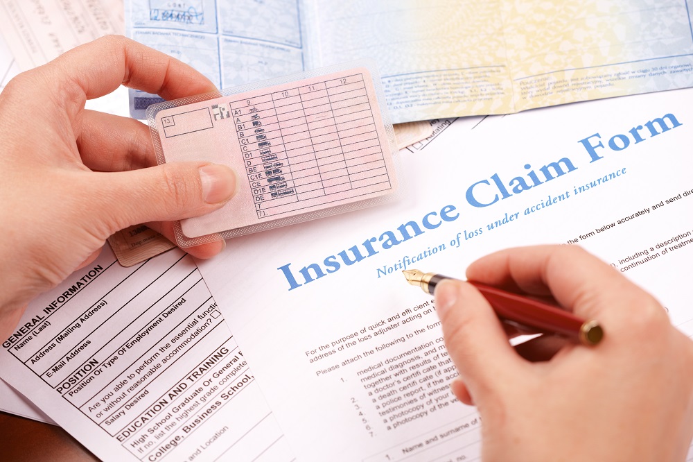 Filling out an insurance claim