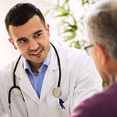 Doctor talking to his patient.