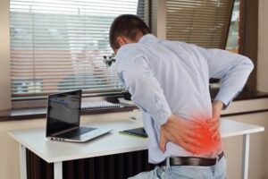 Delayed symptom back pain from car accident.