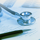 stethoscope on medical form