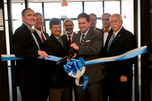 Sherrod Bernard ribbon cutting